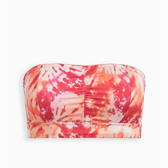 Torrid 1X 14-16 Microfiber Pink & Orange Tie Dye Bandeau - Picture 6 of 6